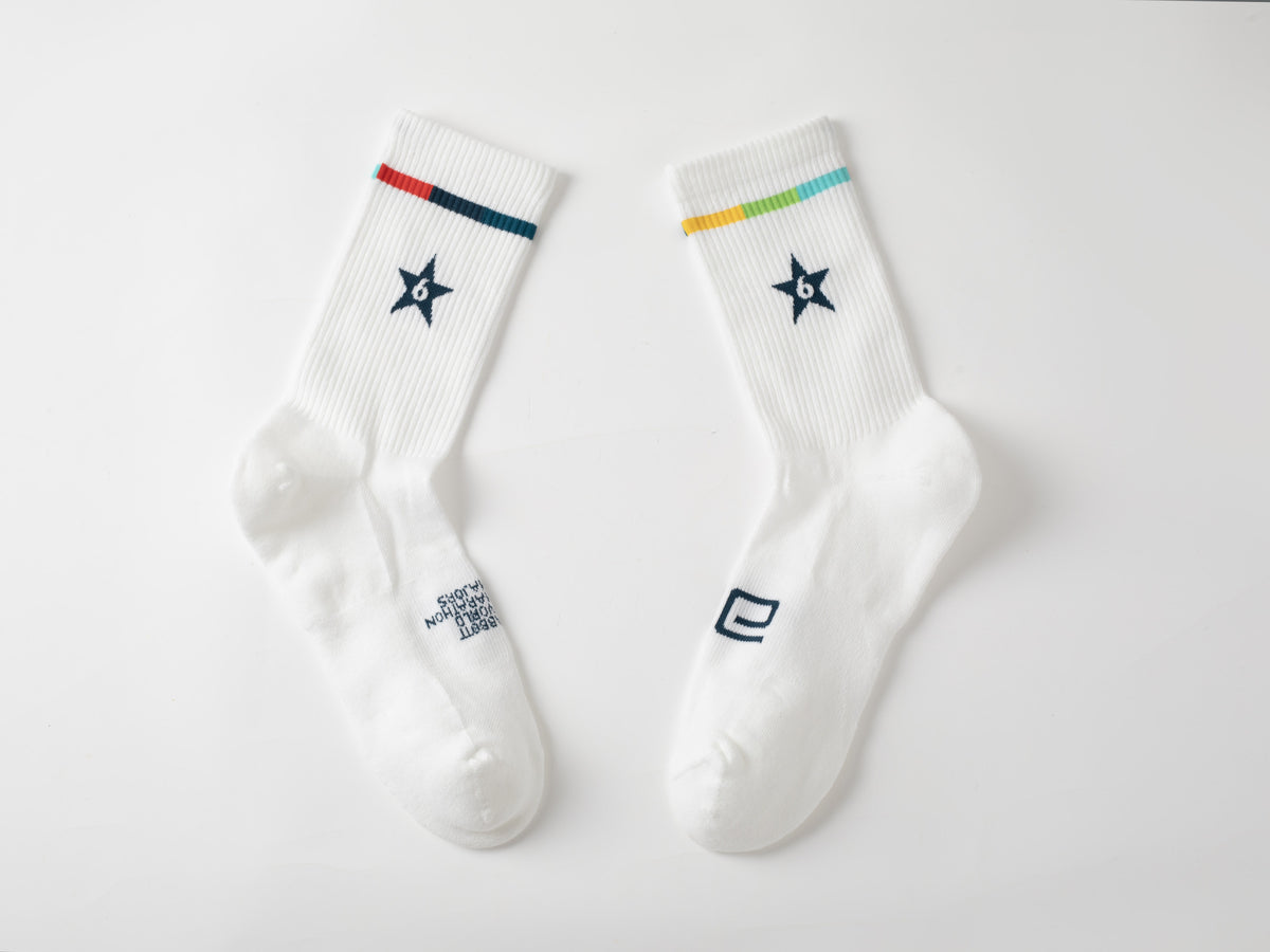 Six Star Finisher Midweight Crew Sock - White