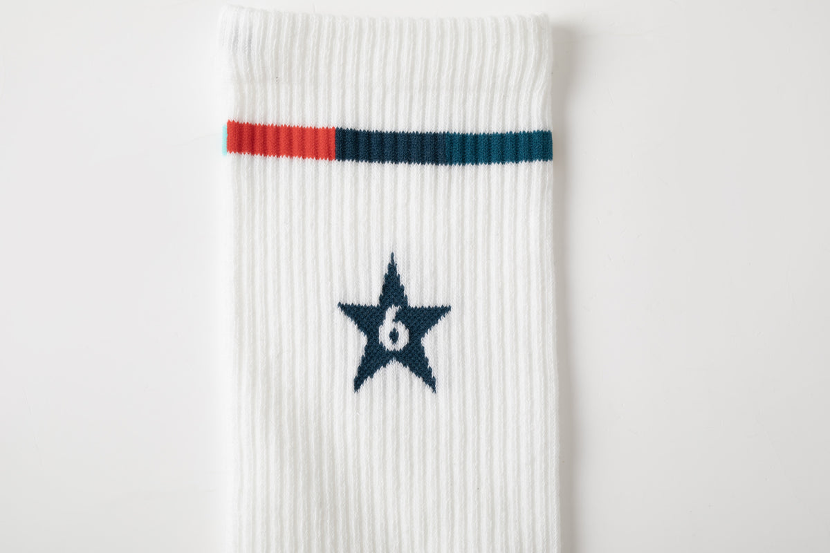 Six Star Finisher Midweight Crew Sock - White