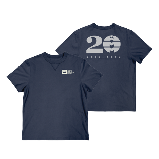 AWMM 20th Year Short Sleeve Sanded Cotton Tee - Navy