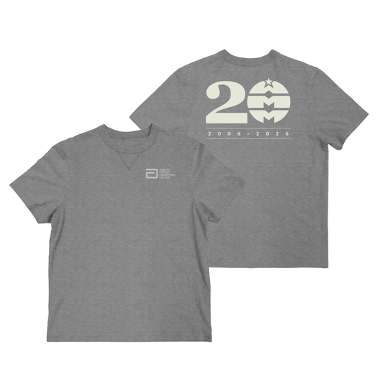 AWMM 20th Year Short Sleeve Sanded Cotton Tee - Gray